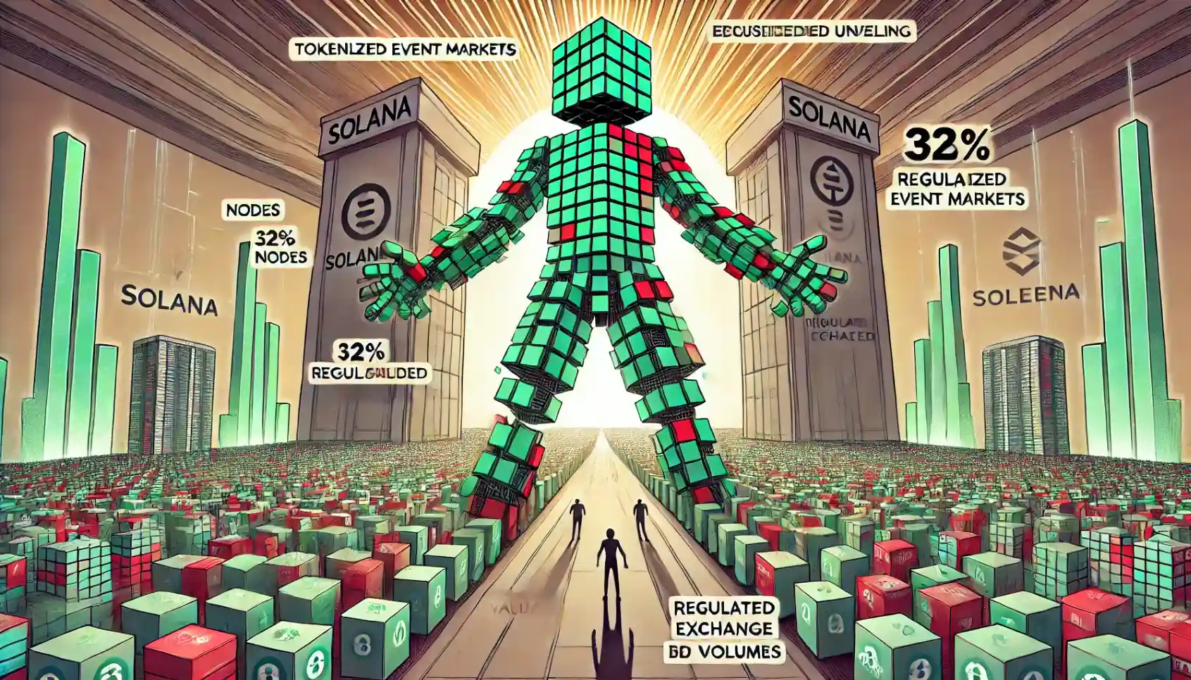 Robot opens Solana gate revealing expanding tokenized prediction market landscape