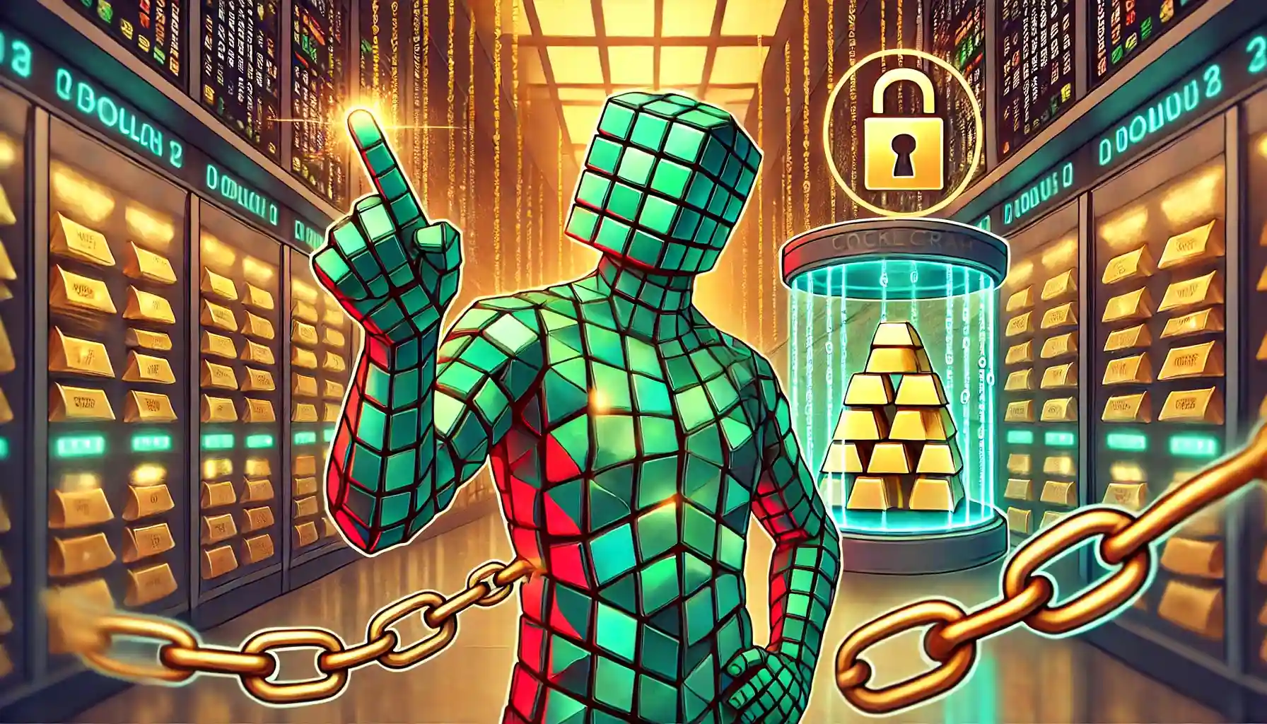 Robot questions tokenized gold trust issue amid crypto price debate