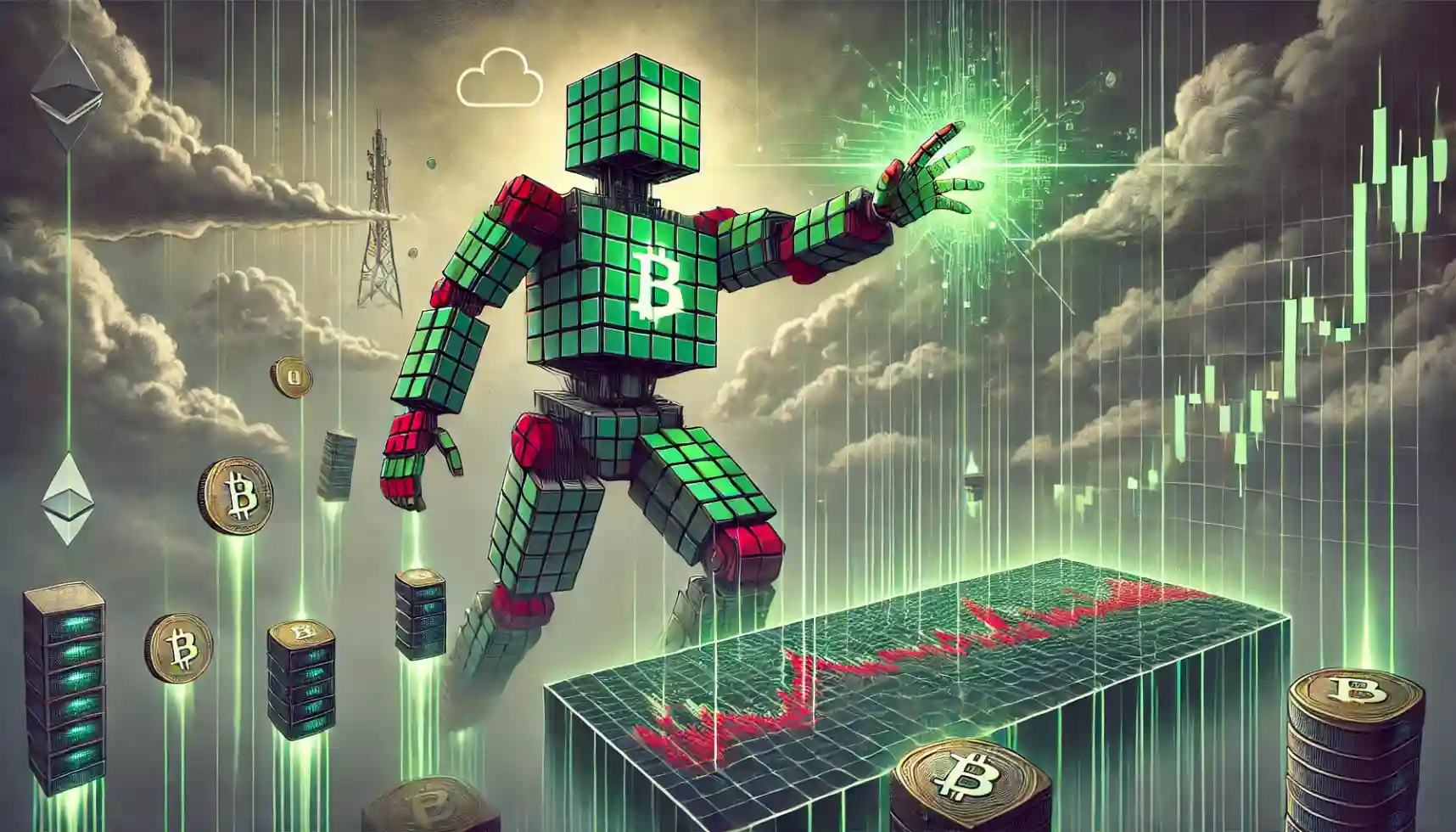 Robot restoring coin market cap data after cloud service crash