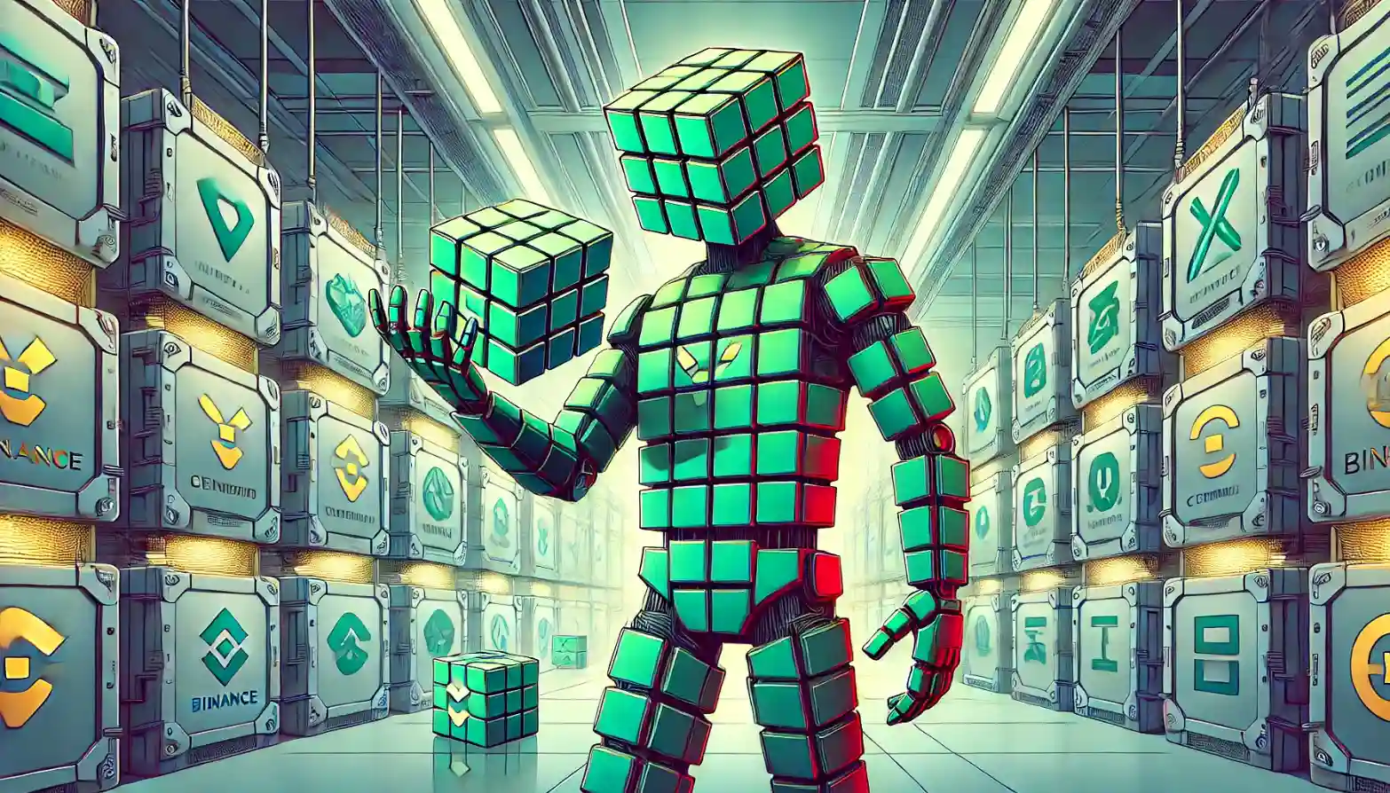 Robot secures tokenized Treasury collateral inside institutional crypto price workspace