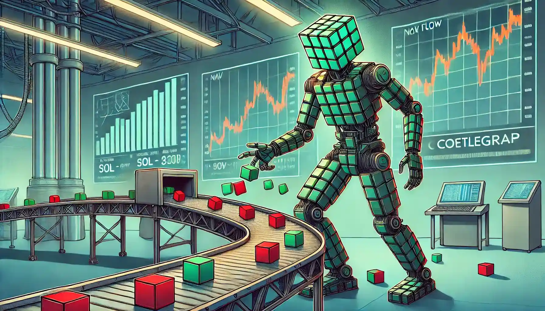 Robot unloads crypto reserves onto liquidation track during DAT selloff