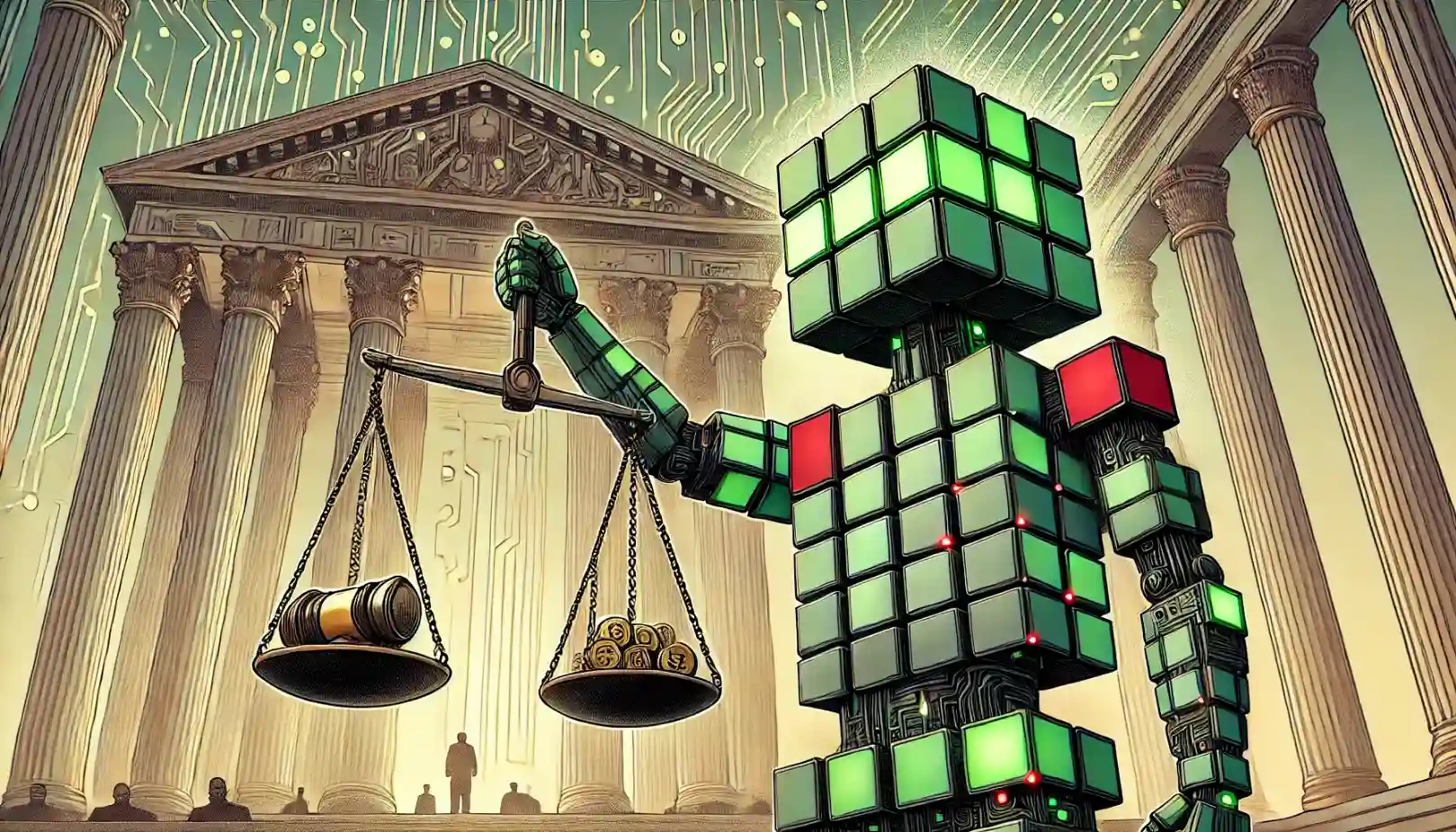 Robot weighs justice and crypto ethics before digital courthouse