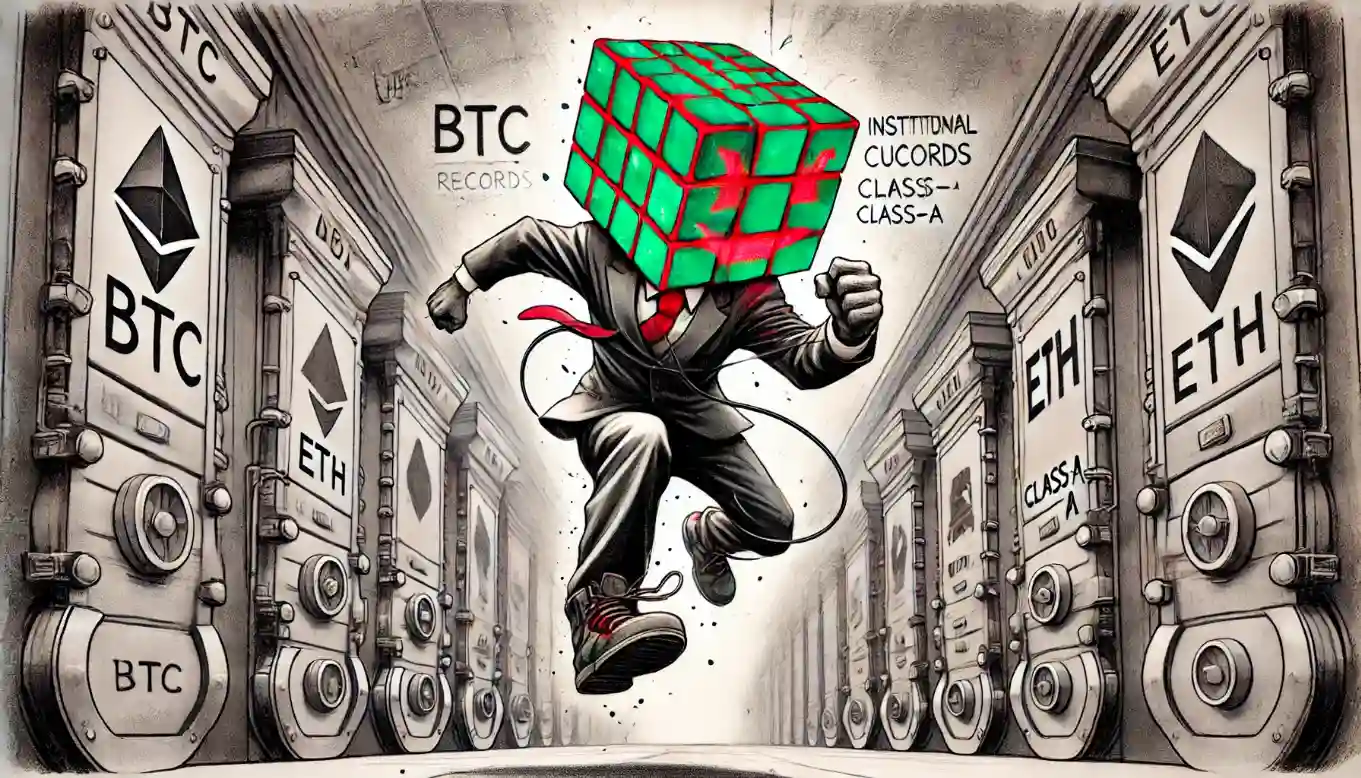 robot carries crypto ledger across regulated custody vault [custody]